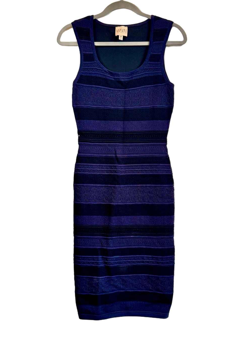 Viavai La Textured Colorblock Midi Dress